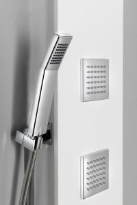 SPIRIT SQUARE panel prysznicowy 250x1550mm z baterią termostatyczną, ścienny, biały
