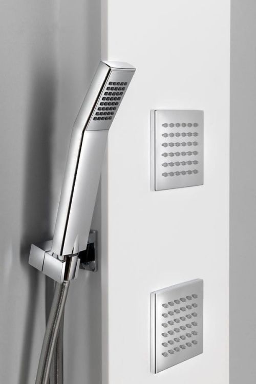SPIRIT SQUARE panel prysznicowy 250x1550mm z baterią termostatyczną, ścienny, biały