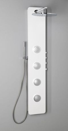 Przejdź do produktu SPIRIT ROUND panel prysznicowy z baterią termostatyczną 250x1550mm, biały