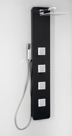 Przejdź do produktu SPIRIT SQUARE panel prysznicowy z baterią termostatyczną 250x1550mm, czarny