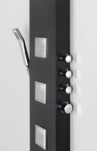 SPIRIT SQUARE panel prysznicowy 250x1550mm z baterią termostatyczną, ścienny, czarny