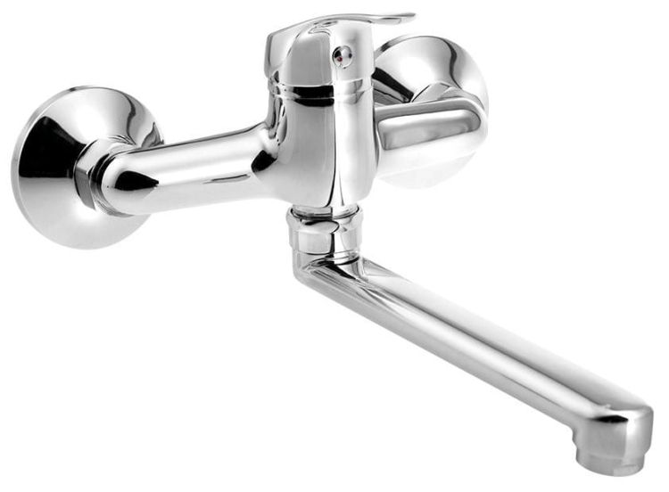 AQUALINE 35 Bateria ścienna, płaski wieszak, 220 mm, chrom