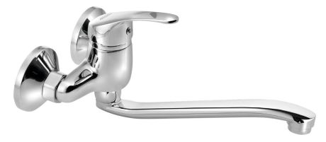Przejdź do produktu AQUALINE 35 bateria ścienna, 100mm rozstaw, uchwyt płaski podwyższony, chrom