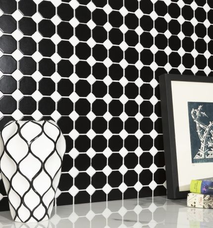 Przejdź do produktu TECH mozaika Octogon Black Matt 29,5x29,5