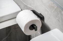 SAMOA wieszak na papier toaletowy bez klapki, czarny mat