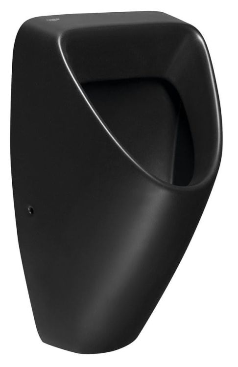SCHWARN BLACK pisuar ceramiczny, zasilanie tylne, odpływ tylny, czarny