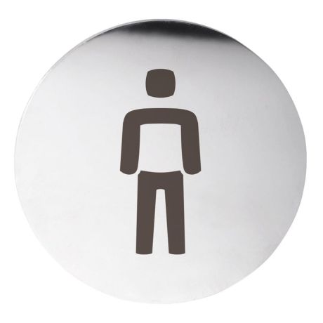 Przejdź do produktu WC męski tabliczka średnica 75mm, stal nierdzewna mat
