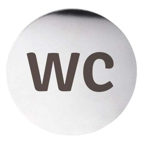 Przejdź do produktu WC tabliczka, średnica 75mm, stal nierdzewna polerowana