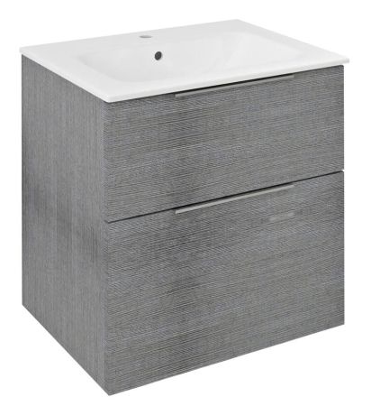 Przejdź do produktu CIRASA szafka pod umywalkę 59,2x64x46cm, dąb srebrny
