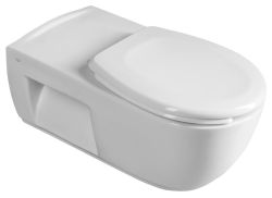 HANDICAP przedłużana misa WC dla niepełnosprawnych, rimless 37x70 cm, biały