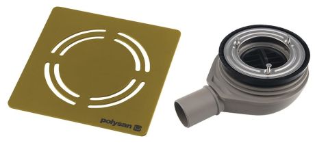 Przejdź do produktu FLEXIA syfon do brodzików, średnica 90mm, DN40, maskownica złoto mat