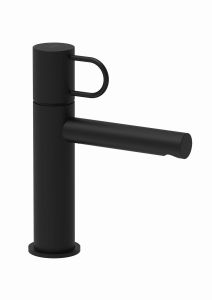 Czarna bateria umywalkowa stojąca 20 cm Paffoni Joker JK071NO