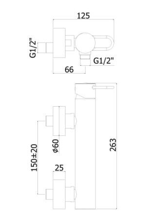 Przejdź do produktu Czarna bateria natryskowa ścienna ze słuchawką prysznicową i wężem Paffoni Jo-Joker JO168DNO