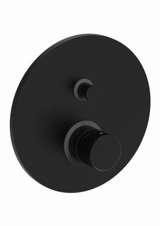 Przejdź do produktu Czarny zestaw natryskowy podtynkowy z  deszczownicą okrągłą 22,5 cm, baterią 2-drożną podtynkową i słuchawką prysznicową Paffoni Jo-Joker JO015ZSC2ANO