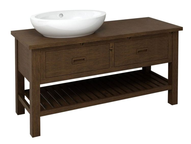 BRAND szafka umywalkowa 130x73x50cm, świerk bejcowany