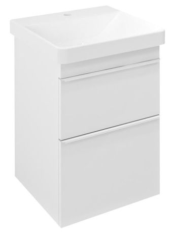 Przejdź do produktu SITIA szafka umywalkowa 46,4x70x44,2cm, 2 szuflady, biały mat