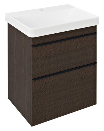 Przejdź do produktu SITIA szafka umywalkowa 56,4x70x44,2cm, 2 szuflady, sosna rustykalna