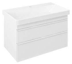 SITIA szafka umywalkowa 75,6x50x43,4cm, 2 szuflady, biały mat