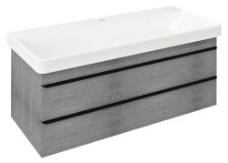 SITIA szafka umywalkowa 101,4x43,2x43,4cm, 2 szuflady, dąb srebrny