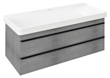 Przejdź do produktu SITIA szafka umywalkowa 101,4x50x44,2cm, 2 szuflady, dąb srebrny