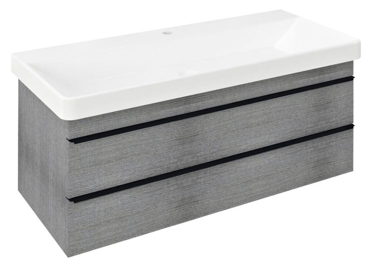 SITIA szafka umywalkowa 101,4x43,2x43,4cm, 2 szuflady, dąb srebrny