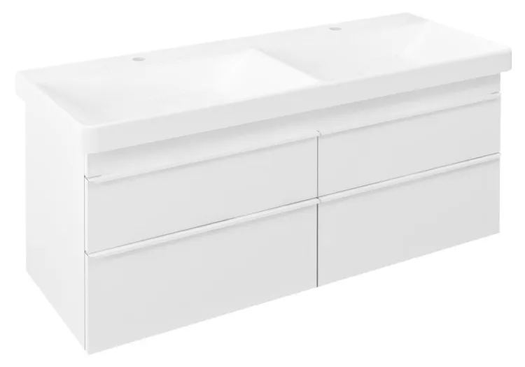 SITIA szafka umywalkowa 116x50x44,1cm, 4 szuflady, biały mat