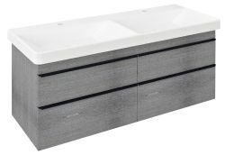 SITIA szafka umywalkowa 116x50x44,1cm, 4 szuflady, dąb srebrny