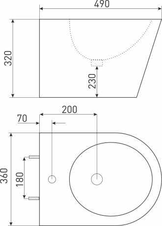 Przejdź do produktu Bidet podwieszany 36x49 cm Kerra Delos BLM BID czarny półmat