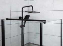Kabina natryskowa kwadratowa 90x90x196 cm Kerra Hera 90 czarny mat