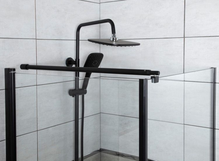 Kabina natryskowa kwadratowa 90x90x196 cm Kerra Hera 90 czarny mat