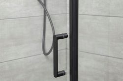 Kabina natryskowa kwadratowa 80x80x196 cm Kerra Hera 80 czarny mat