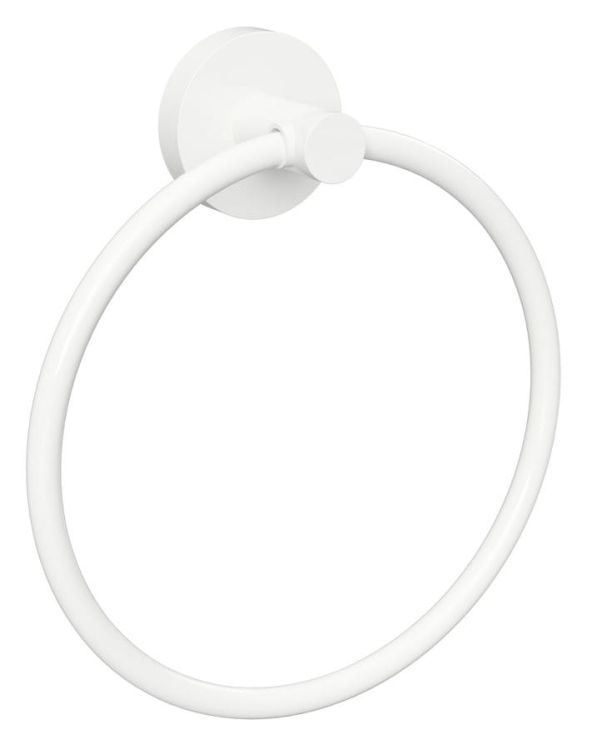 X-ROUND WHITE wieszak na ręcznik, koło, biały