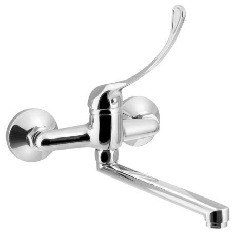 Przejdź do produktu AQUALINE 35 bateria ścienna, dźwignia medyczna, płaski uchwyt, 220mm, chrom