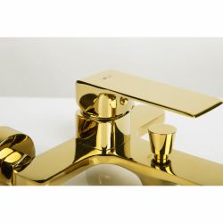 Złota bateria prysznicowo-wannowa Loge Maroko MA 43 Gold złoty