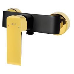 Złoto-czarna bateria natryskowa ścienna Loge Maroko MA 34 BL/Gold