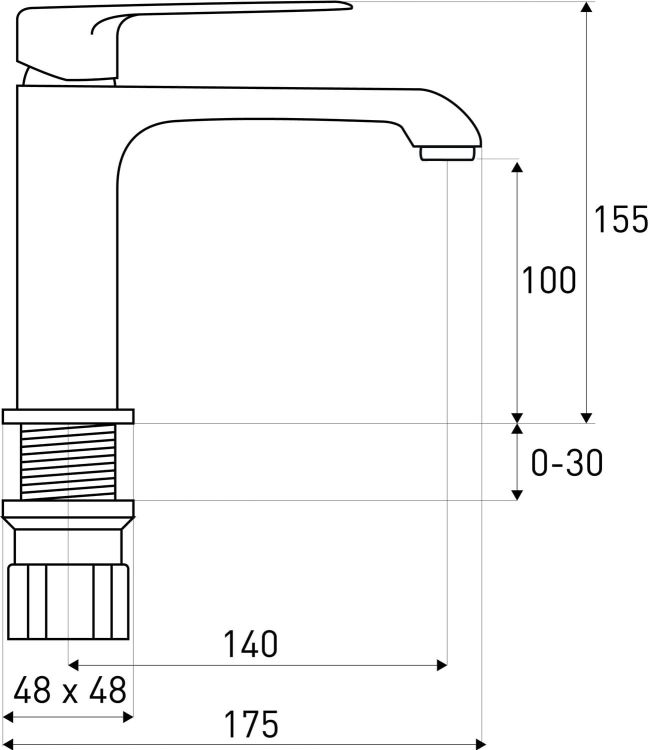 Bateria umywalkowa stojąca 15,5 cm Loge Maroko MA 41 Gold złoty
