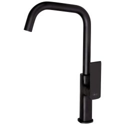 Czarna bateria kuchenna stojąca 38 cm z ruchomą wylewką Loge Maroko MA 25 Black