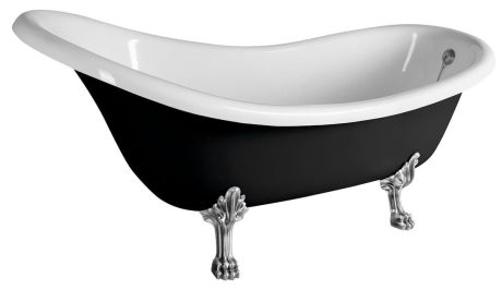 Przejdź do produktu BRIXTON wanna wolnostojąca 174x83x81cm, czarny/biały