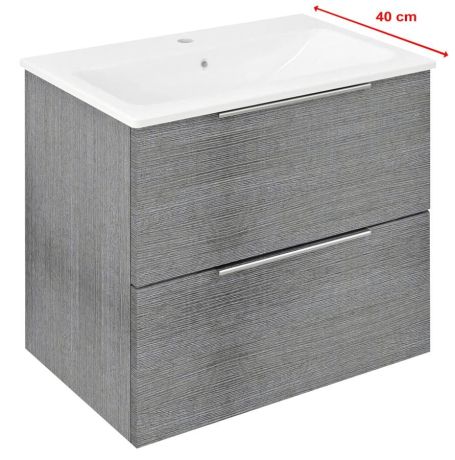 Przejdź do produktu CIRASA szafka pod umywalkę 58x54x39cm, dąb srebrny