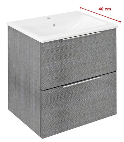 Przejdź do produktu CIRASA szafka pod umywalkę 48x54x39cm, dąb srebrny