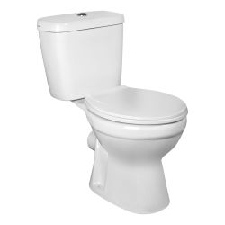 Kompakt WC - podwójne spłukiwanie 6/3 L Kerra C-Clear + deska, odpływ poziomy