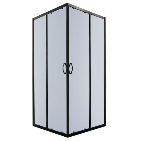 Przejdź do produktu Kabina natryskowa kwadratowa 90x90 cm z czarnymi profilami i grafitowym szkłem Kerra Tiara SQ 90