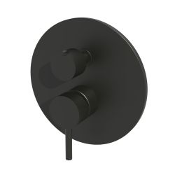 Bateria prysznicowa podtynkowa z przełącznikiem Paffoni Light LIG018NO czarny mat