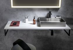 PLATO blat Rockstone 1700x24x500mm, biały mat