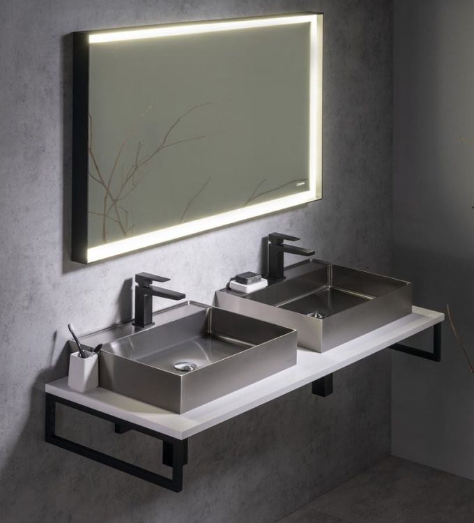 PLATO blat Rockstone 2100x24x500mm, biały mat