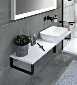 PLATO blat Rockstone 1100x24x360mm, biały mat