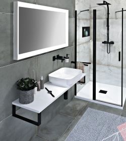 PLATO blat Rockstone 1100x24x360mm, biały mat