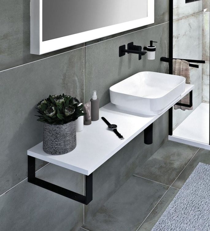 PLATO blat Rockstone 2100x24x360mm, biały mat