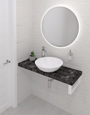 Przejdź do produktu AVICE blat pod umywalkę 140x36cm, grubość 5cm, kamień łupany