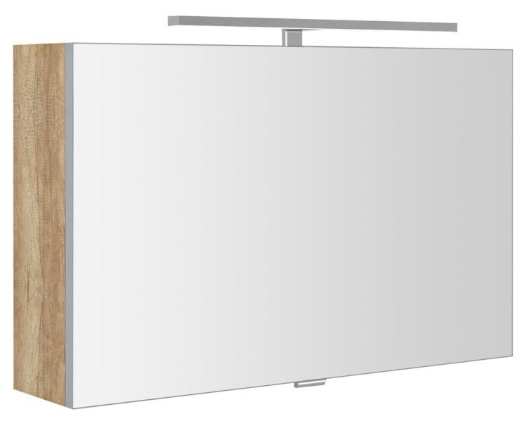 CLOE szafka z lustrem, oświetlenie LED 80x50x18cm, dąb Alabama